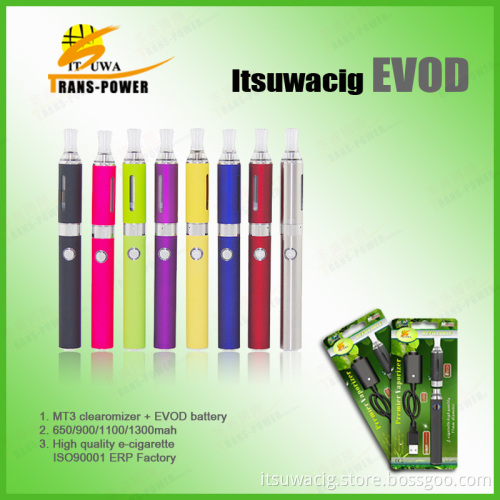 Itsuwa Big Promotion for Christmas Latest E Cigarette Blister Pack Mt3 Clear Cartomizer Evod Battery